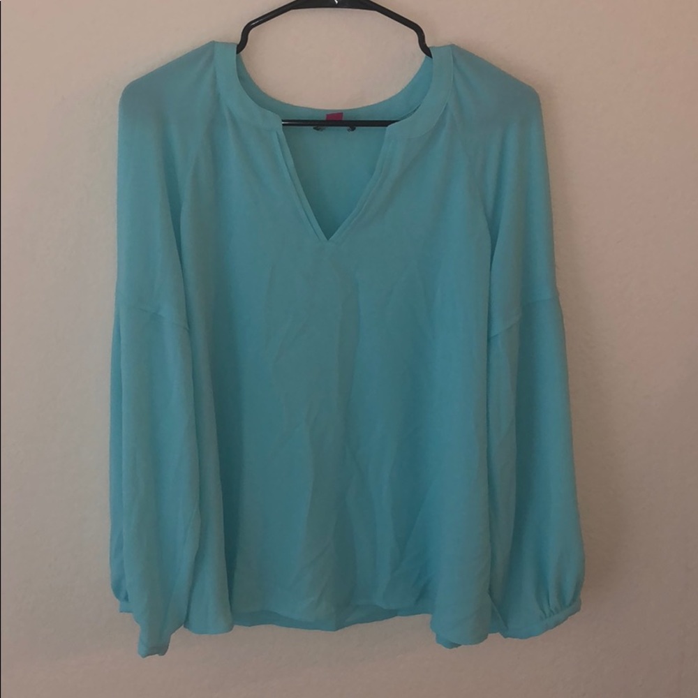 Bright aqua long sleeve